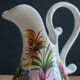 Vintage Ceramic Jug Hand-Painted Multicoloured Floral Decor, Ewer