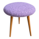 Purple wool round stool 1960s