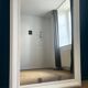 Antique Louis-Philippe beaded mirror, mercury glass
