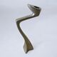 Swan candlestick by Matthew Hilton, solid aluminium, England, 1980s