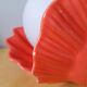 Lampe coquillage en porcelaine et opaline 1980
