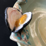 Paris ceramic dish with slip decoration, by Suzy Coste