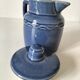 Blue speckled stoneware jug with integrated filter