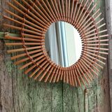 Rattan mirror