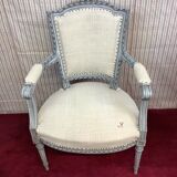 Armchair Cabriolet old Louis XVI style completely renovated