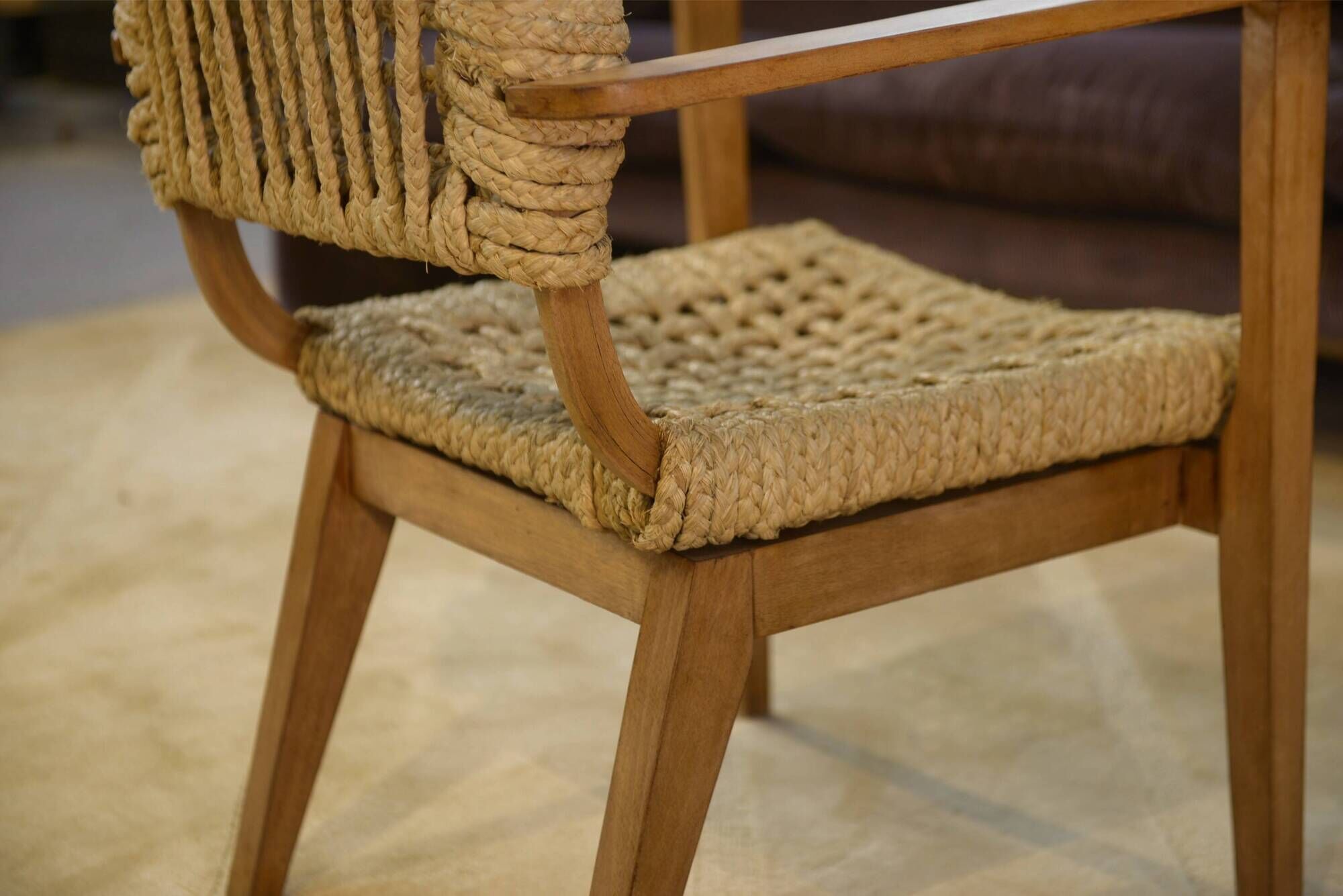 Armchair by Adrien Audoux and Frida Minet for Vibo Vesoul 1940s