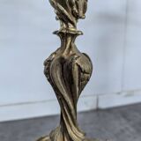 Pair of Candle Holders or Candelabra in Gilded Bronze