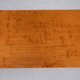 Vintage 1960s Scandinavian-style desk – 2 drawers – black tapered legs