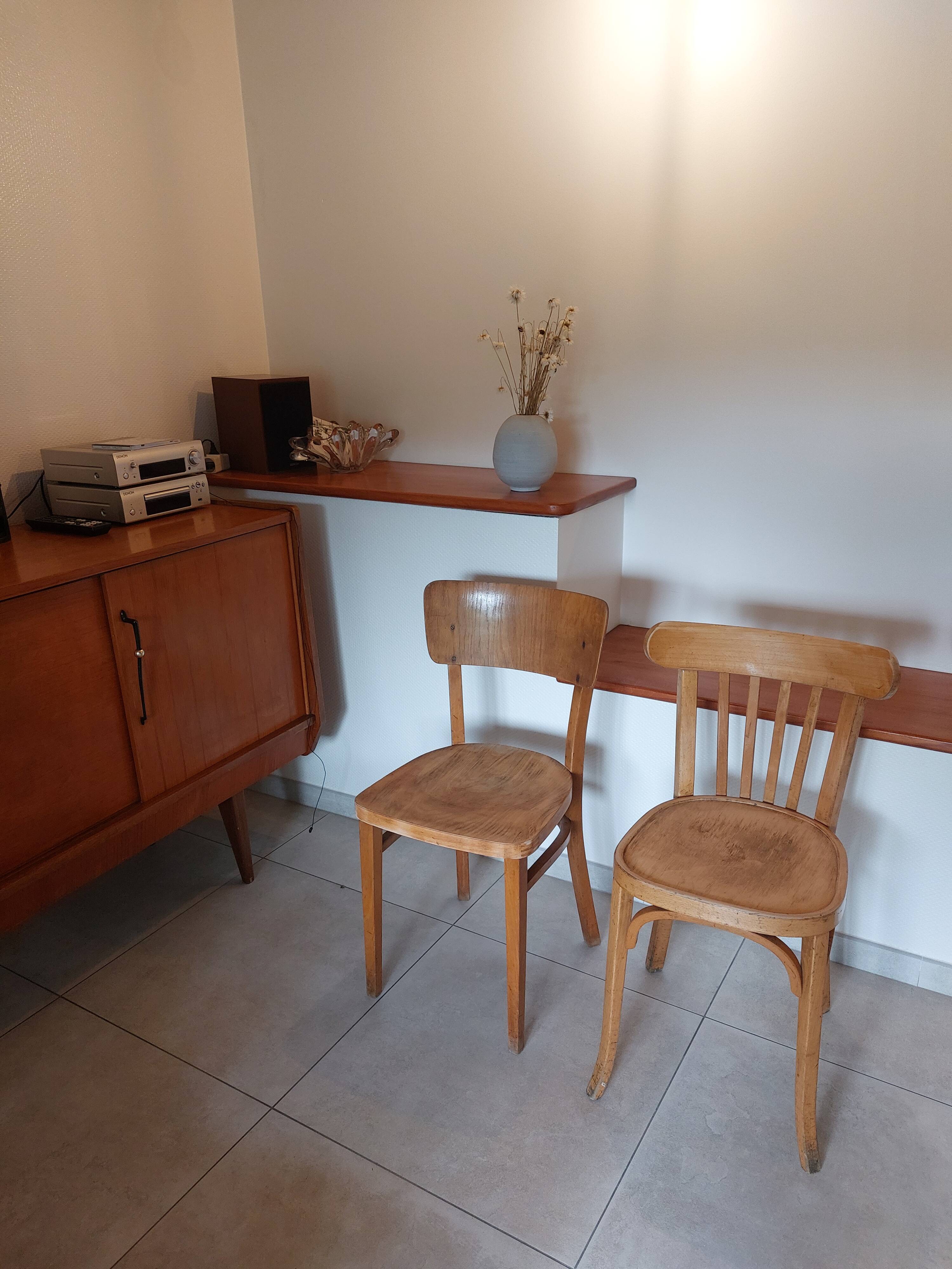 2 bistro chairs, Thonet brand