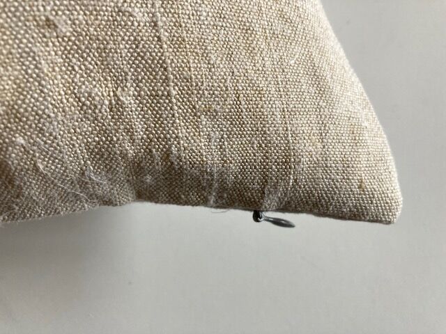 Farm hemp cushion 19th back of old linen 40cm x 30cm