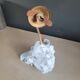 Vintage opaline globe sculptural wall light