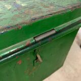Vintage green industrial trunk