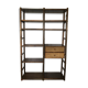 Étagère bois et cannage XXe siècle