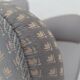 1950s, Danish armchair, furniture fabric, carved oak wood.