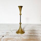 Tapered brass candle holder