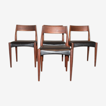 Série de 4 chaises, modèle MK175, 1961