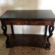 Console then restore Walnut top of fine black marble nineteenth