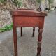 French antique watchmaker's bench – Table with drawers, vice, and original sliding leather surface – circa 1900