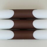 Wall lamp design klaus link for neuhaus-leuchten 1960s metal satin glass