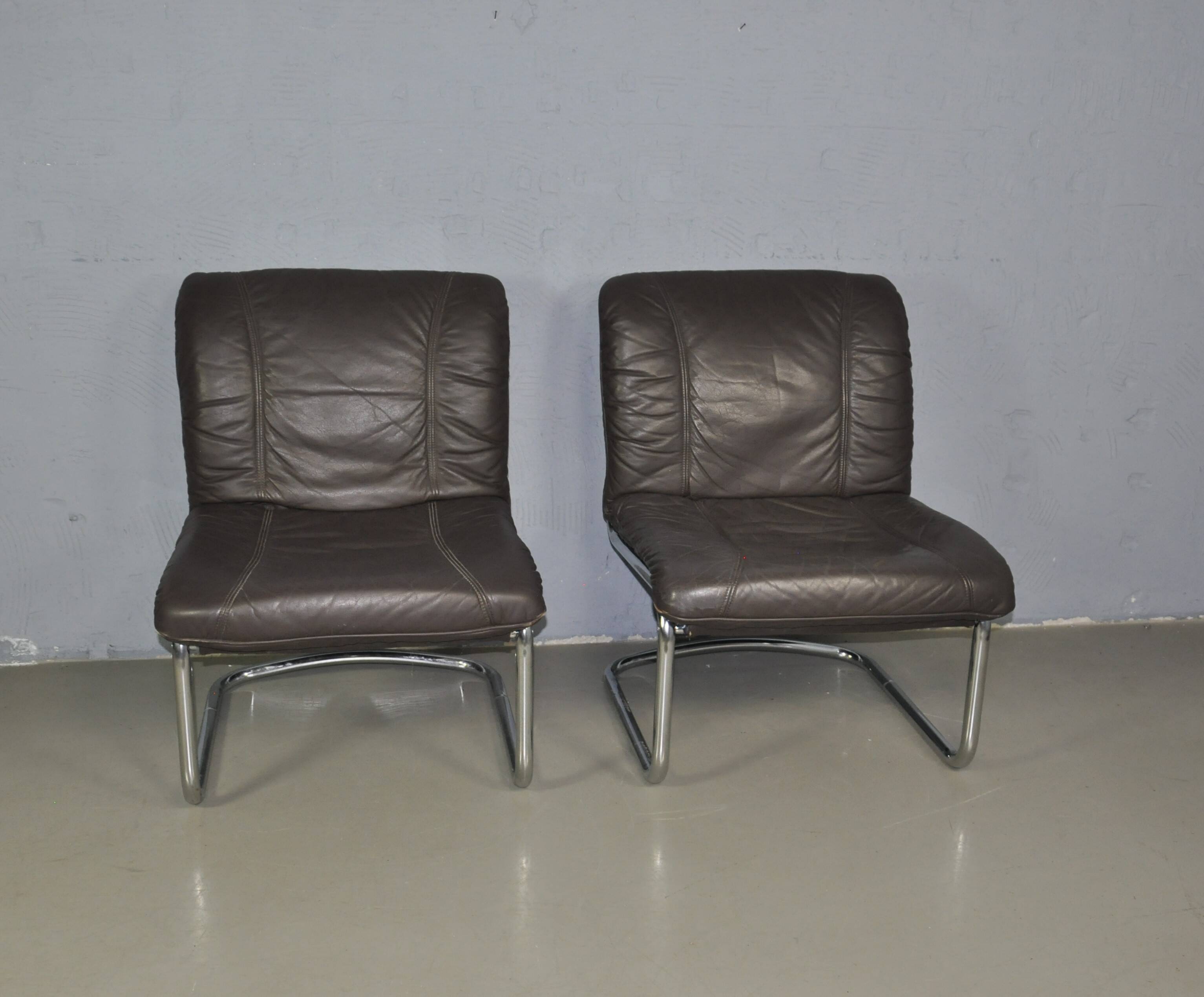 Vintage buisframe stoelen