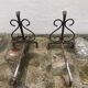 Pair of wrought iron pegs