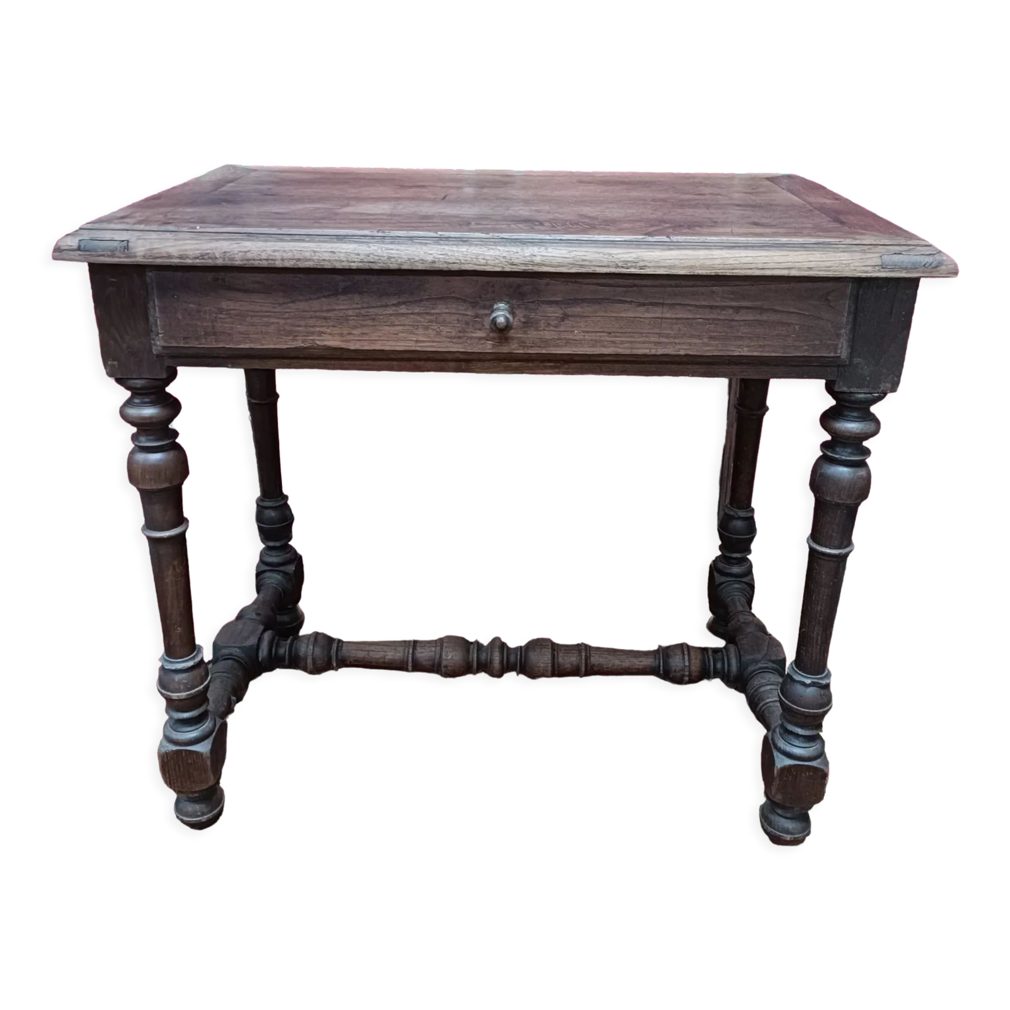 Side table or wooden desk classic style turned legs