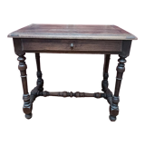 Side table or wooden desk classic style turned legs