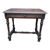 Table d'appoint ou bureau en bois style classique pieds tournés