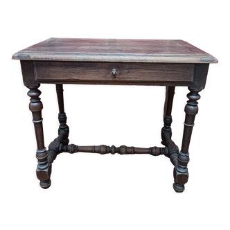 Table d'appoint ou bureau en bois style classique pieds tournés