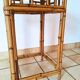 Bamboo and rattan side table from the 1970s.