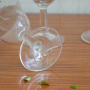 Lot de 7 verres à pied motif herbes folles