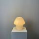 1970s white glass mushroom table lamp