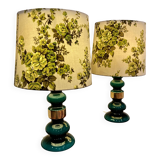 Paire de lampes verre Design scandinave 1950.