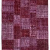 Handmade Oriental Contemporary 199 cm x 300 cm Red Patchwork Carpet