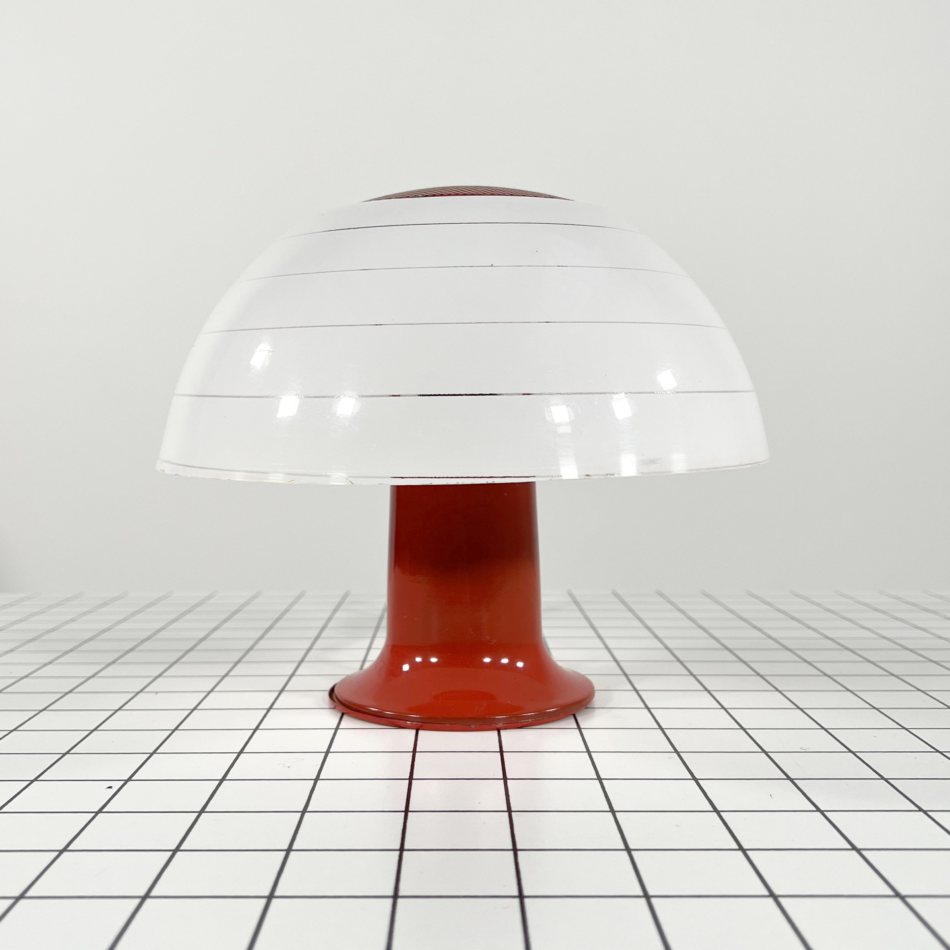 Orange mushroom table lamp, 1970