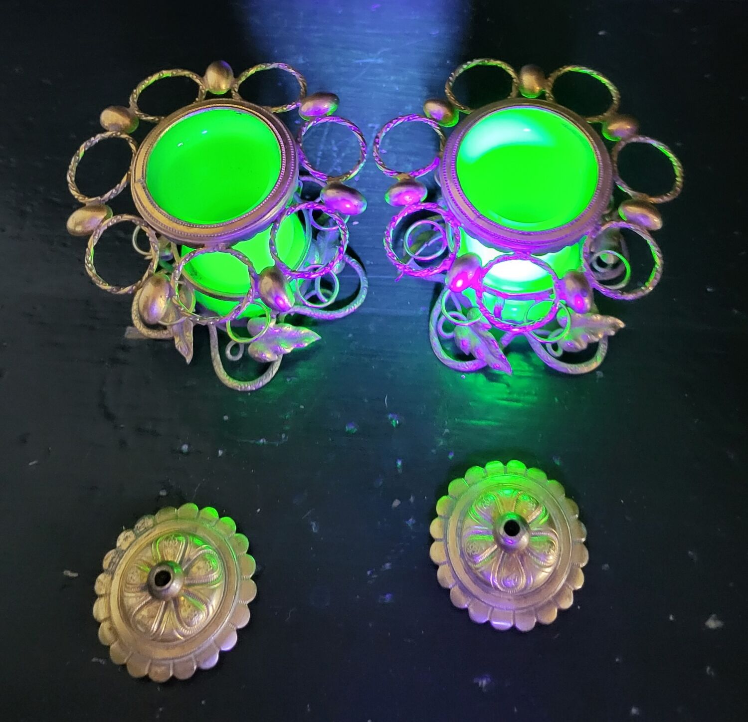 Porte cigares en opaline verte (uranium/ouraline) Napoléon III