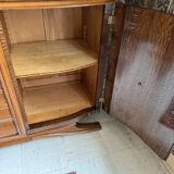 Buffet sideboard solid wood marble stone