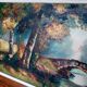 Autumn landscape painting oil on canvas signed H.Michel