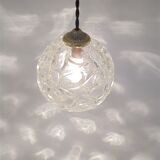 Glass ball pendant light