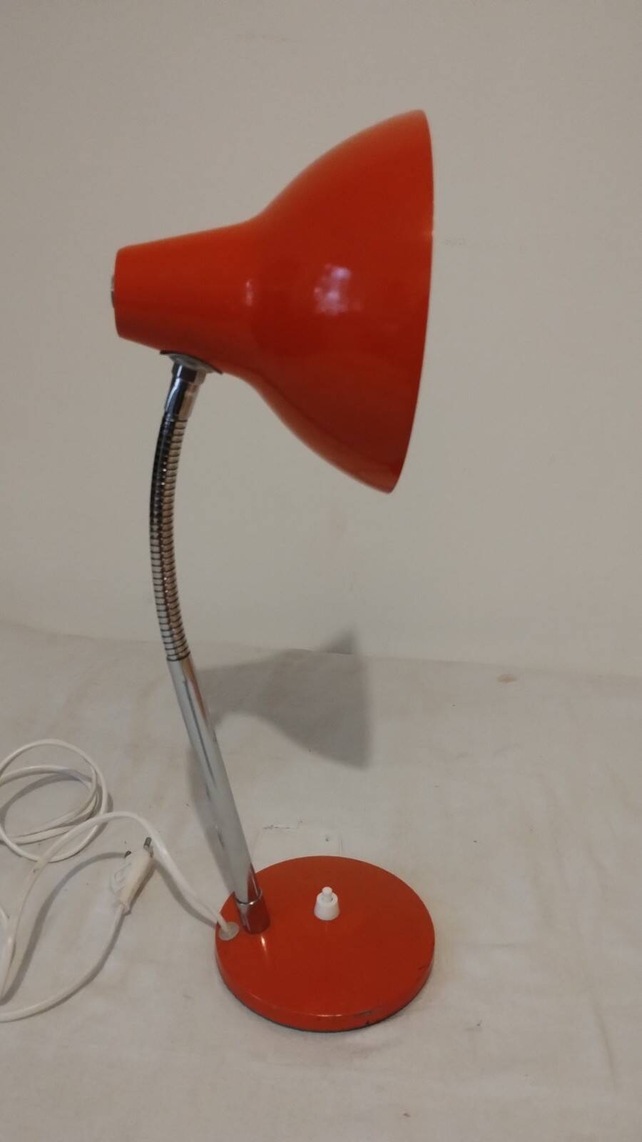 Orange bedside lamp from the 60s