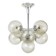 E. R. Nele Temde lustre atomic Sputnik chromé Space Age lampe suspendue tulipe