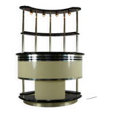 Seventies design dry bar by Harvey Guzzini for Stilglass Donati
