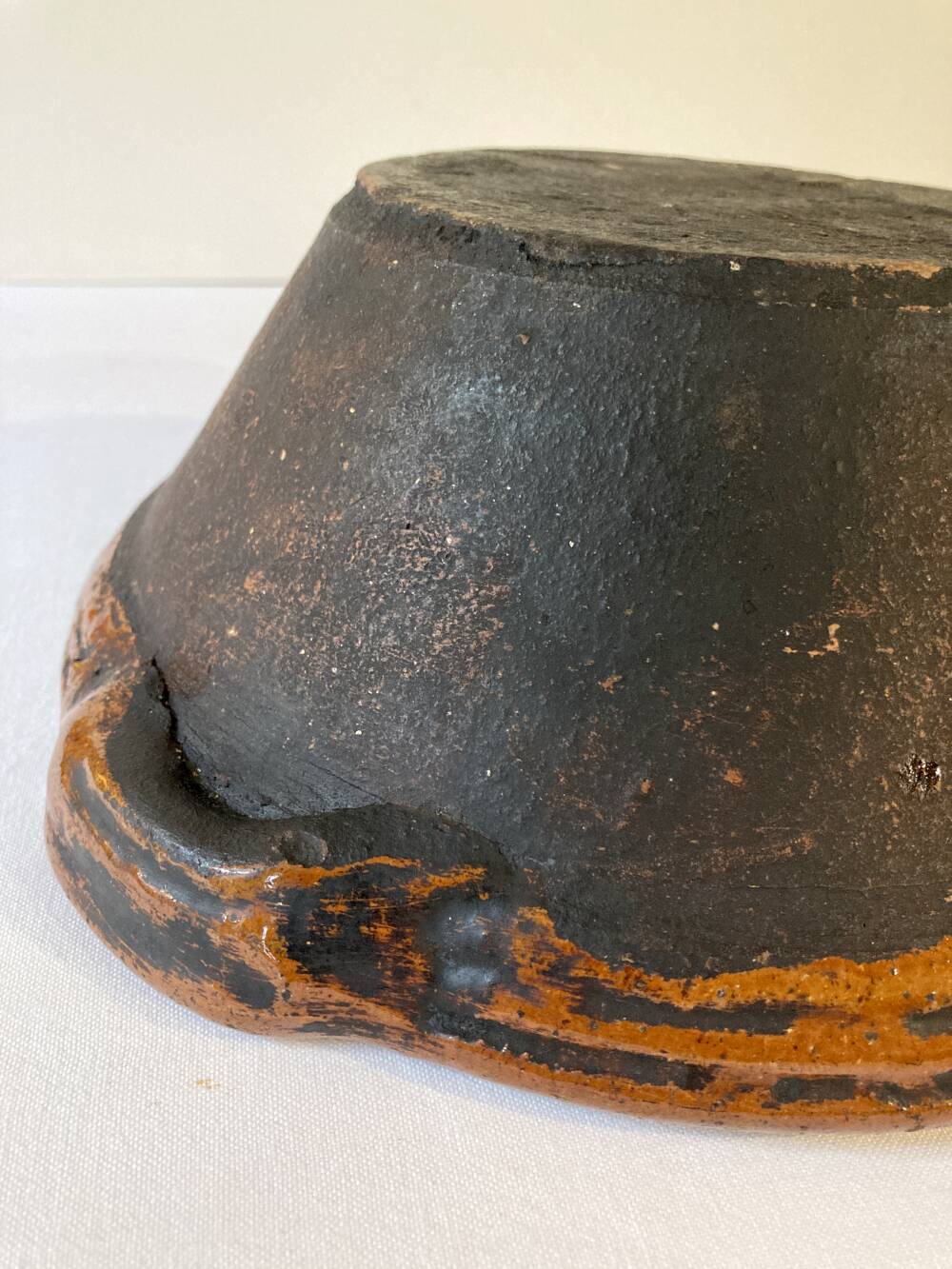 Antique Provençal ceramic tian, or bowl