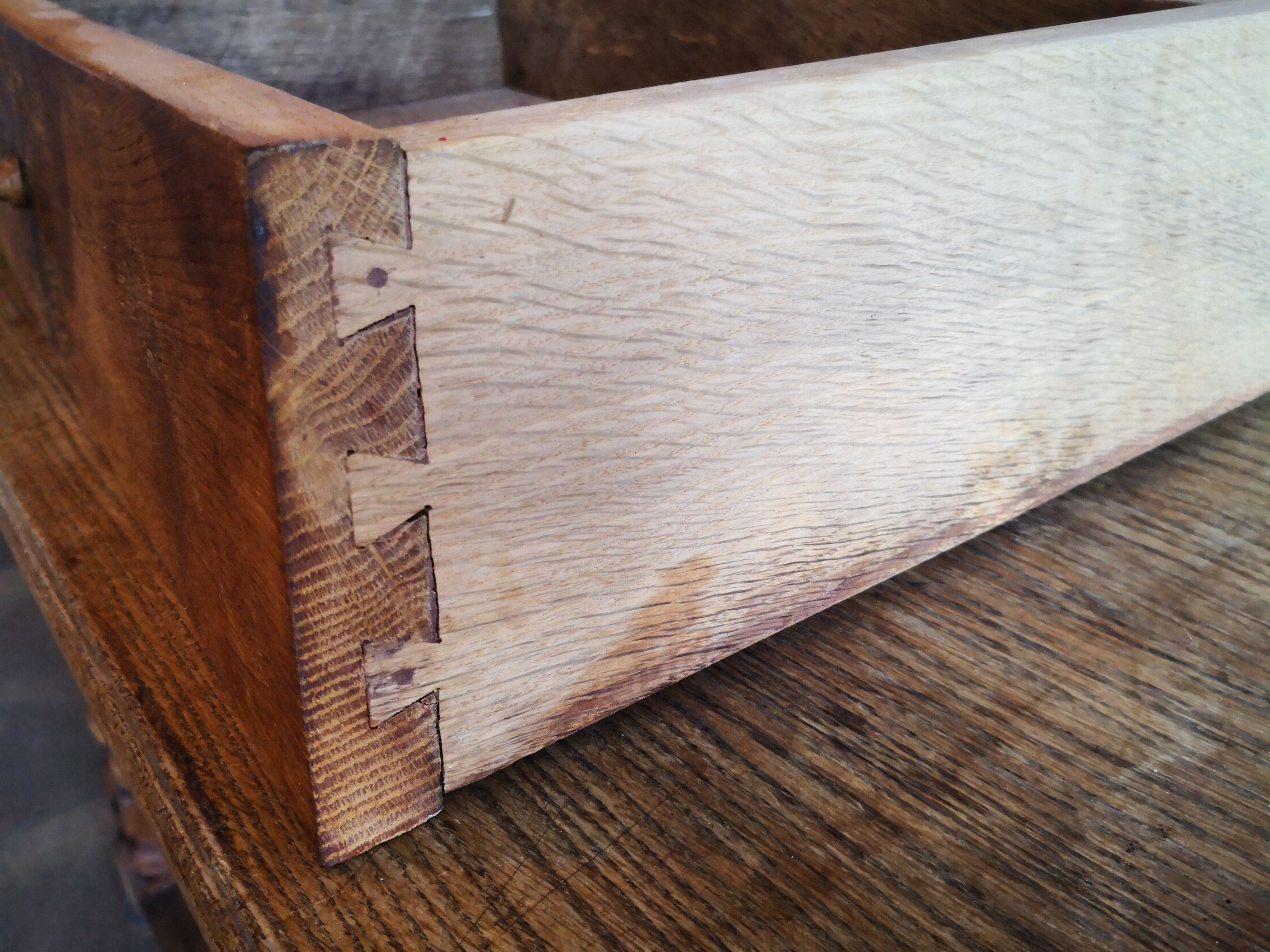 Old country desk feet turned