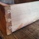 Old country desk feet turned