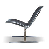 Armchair "Skater" by Jorgen Kastholm for KILL black leather 1st edition
