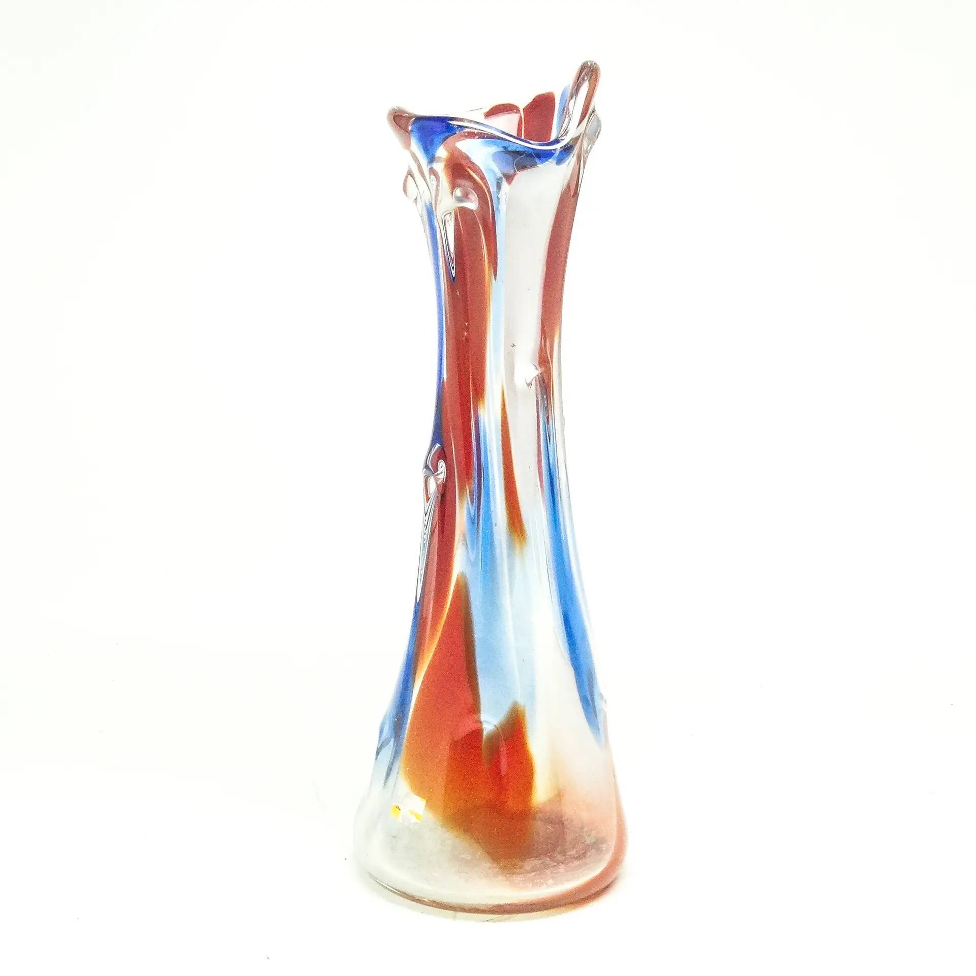 Mid-century modern vase, multicolour glass, Huta Hortensja, Poland, 1970s