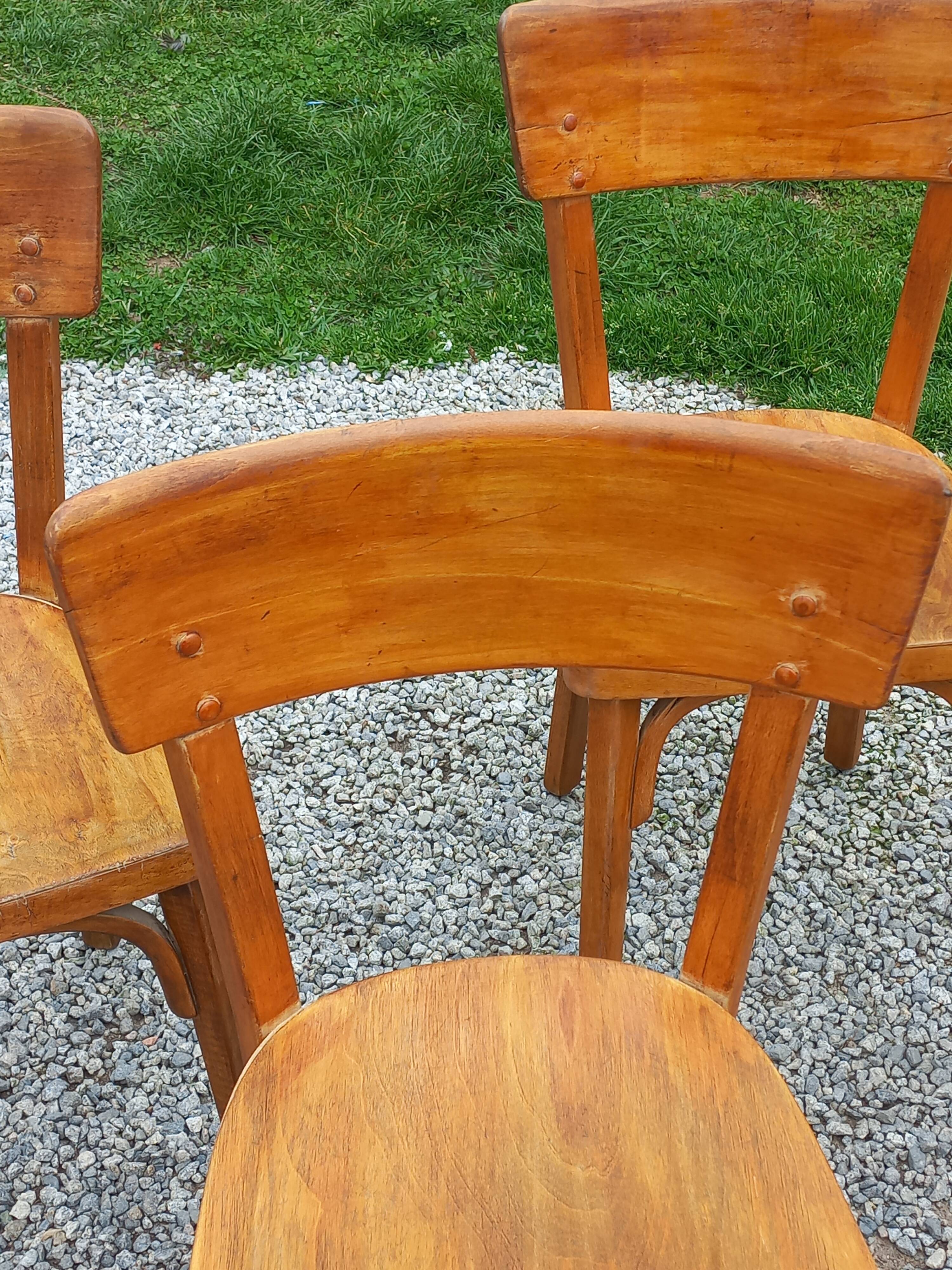 Set of 6 1950s bistro chairs