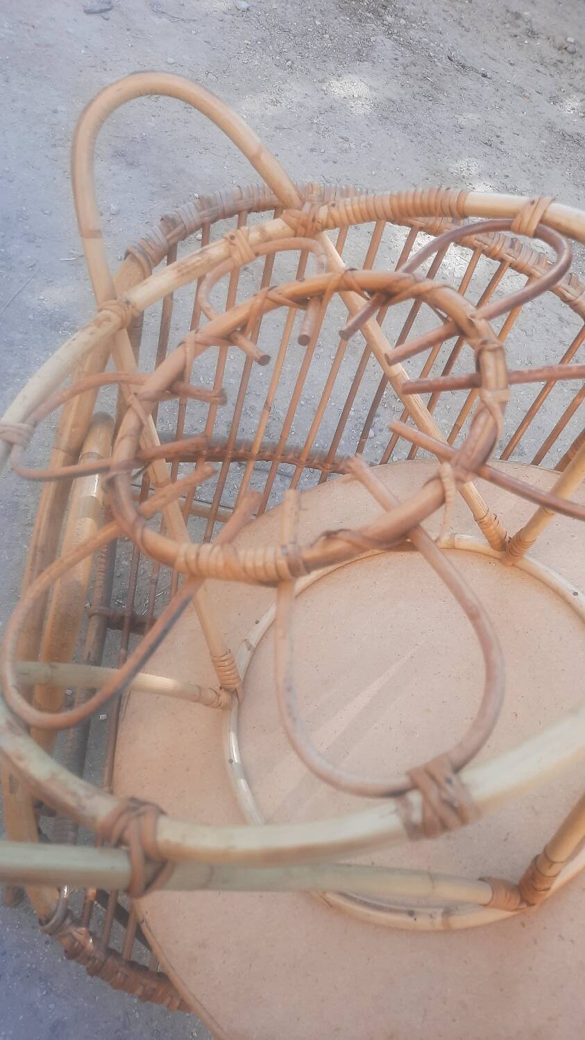 Rattan and bamboo garden furniture