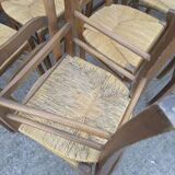 Pair of rush-seated chairs